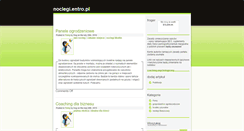 Desktop Screenshot of noclegi.entro.pl