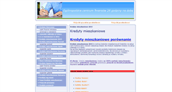 Desktop Screenshot of kredytybankowe.entro.pl